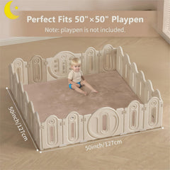 Lansber mat with anti-slip backing demonstrating stable placement on various floors.