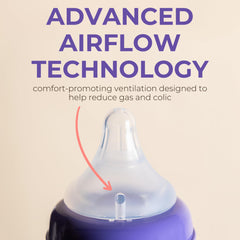 Lansinoh NaturalWave nipple flexible tip enables baby-controlled milk flow.