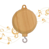 Lanttoe crib mobile wood texture enhances nursery warmth and safety.