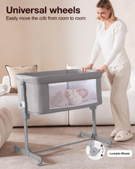 Larex baby bassinet includes a comfy mattress for newborn sleep.