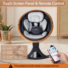 LAREX gray swing remote control for easy timer and adjustments.