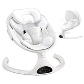 LAREX baby swing with remote control for easy sway adjustments