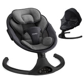 LAREX Baby Swing side view showcases compact design and soothing motion.