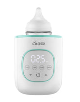 Larex bottle warmer with digital display enables quick warming to body temperature.