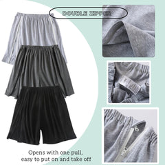 LAROTSUBA bedside pants designed for easy-on and easy-off dressing.