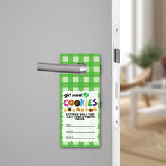 Lashicorn bulk cookie door hanger highlights visibility with easy customization for troops.