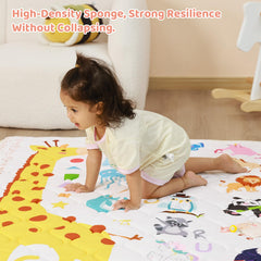 Lasoftan Baby Play Mat foldable design for easy storage and travel.