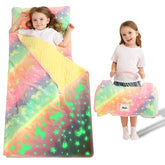 Lasoftan glowing unicorn nap mat with pillow delivers cozy toddler comfort for naps