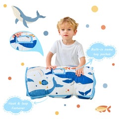 Lasoftan nap mat size 50x21 inches supports growing kids.