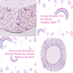 Lasoftan toddler fitted sheet 28x52 offers a snug, easy-care fit.