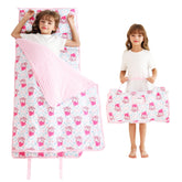 Lasoftan toddler nap mat with bow cherry pattern for cozy preschool naps