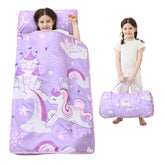 lasoftan toddler nap mat rolled for travel, easy to carry
