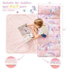 Lasoftan rolled-design nap mat enables easy packing and portability