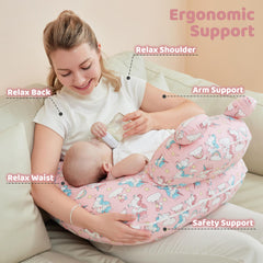 lasoftan Unicorn nursing pillow enables hands-free nursing sessions