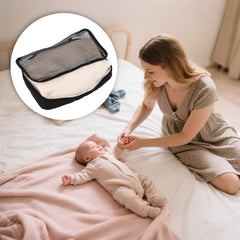 Lasuroa mesh baby organizer pouch is lightweight and space-saving.