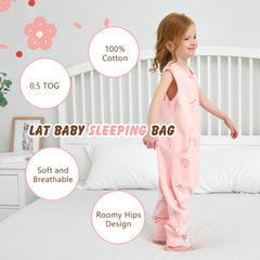 LAT Baby Sleep Sack with legs for freedom of movement during play and sleep.