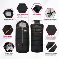 LAT LEE AND TOWN bunting bag with detachable tail shows versatile storage and safety