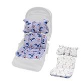 LAT LEE AND TOWN dinosaur stroller liner offers universal fit and breathable comfort.