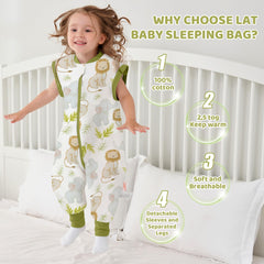 LAT LEE AND TOWN sleep bag with 3-way zipper for easy diaper changes