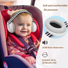 Laudexua soft foam pads cushion little ears during travel and play.