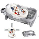 LAUJIA collapsible baby bathtub with flat-fold design for compact storage