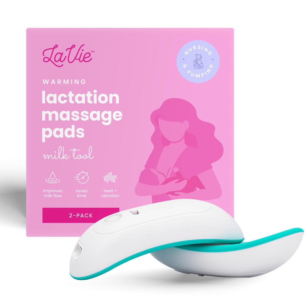 LaVie 2-in-1 warming massager pad front promotes soothing heat for comfortable pumping sessions