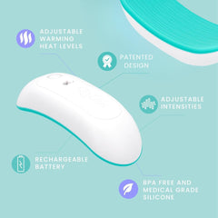 LaVie rechargeable massager pad with USB cable is ready for on-the-go sessions