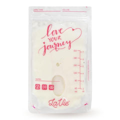 LaVie breast milk storage bags box front for easy organization on the counter.