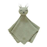LAWKUL Bunny Lovey blanket close-up shows ultra-soft cotton for delicate baby skin.