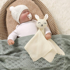 LAWKUL Bunny Lovey satin edges for smooth, safe handling during play