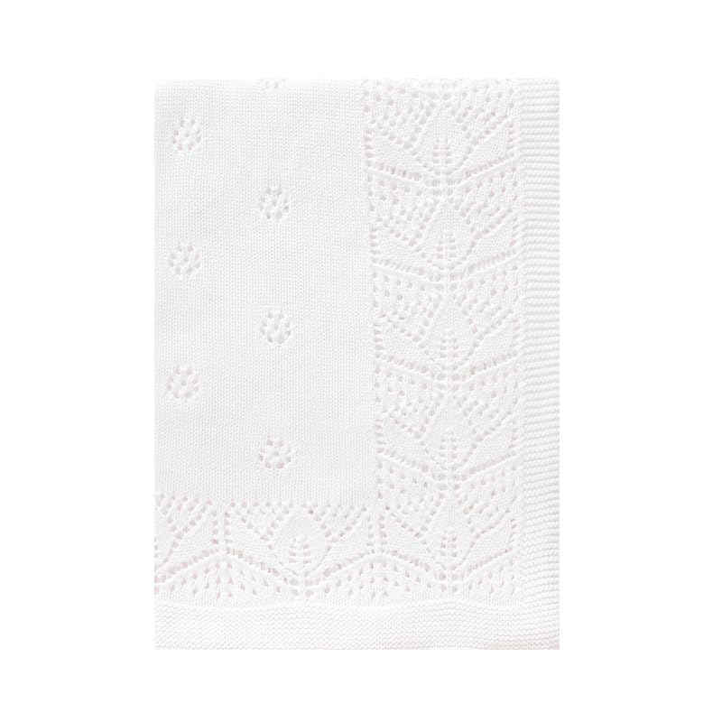LAWKUL Cellular Blanket close-up knit detail, showcasing breathable 100% cotton softness for newborn comfort.