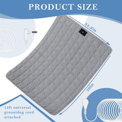 LAXVAPIU grounding mat shows silver fiber texture for comfort and earth connection.