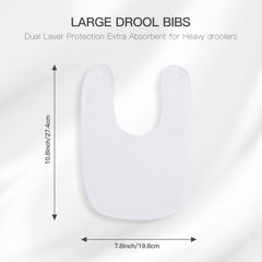 LazyRhino adjustable snaps on a bib for secure growth with baby.