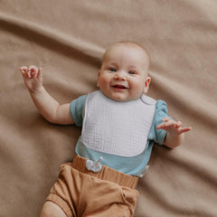 LazyRhino bibs with snap closure for quick, secure fastening.