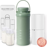 Lazyshine portable breast milk cooler bottle with 22oz capacity keeps milk fresh during travel.