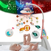 Lcasio baby musical crib mobile pink angle soothes newborns with gentle lullabies