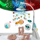 Lcasio baby musical crib mobile with stars soothes newborns at bedtime