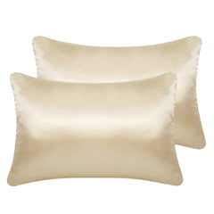 LCBD Silky Satin Toddler Pillowcase Champagne with envelope closure for smooth removal