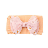 LDDCX baby daisies headband with blush blooms for adorable newborn photos