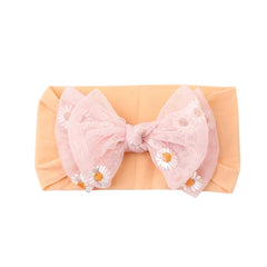 LDDCX baby daisies headband with blush blooms for adorable newborn photos