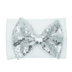 LDDCX sequin headband white, perfect for birthdays and holidays.
