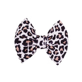 LDDCX Glitter Leopard hair bow clip with non-slip grip for secure everyday wear.