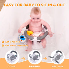 LDIIDII baby bath seat open backrest for easy access