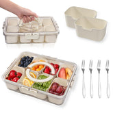 Leakproof Bento Lunch Box open lid showing easy filling and access