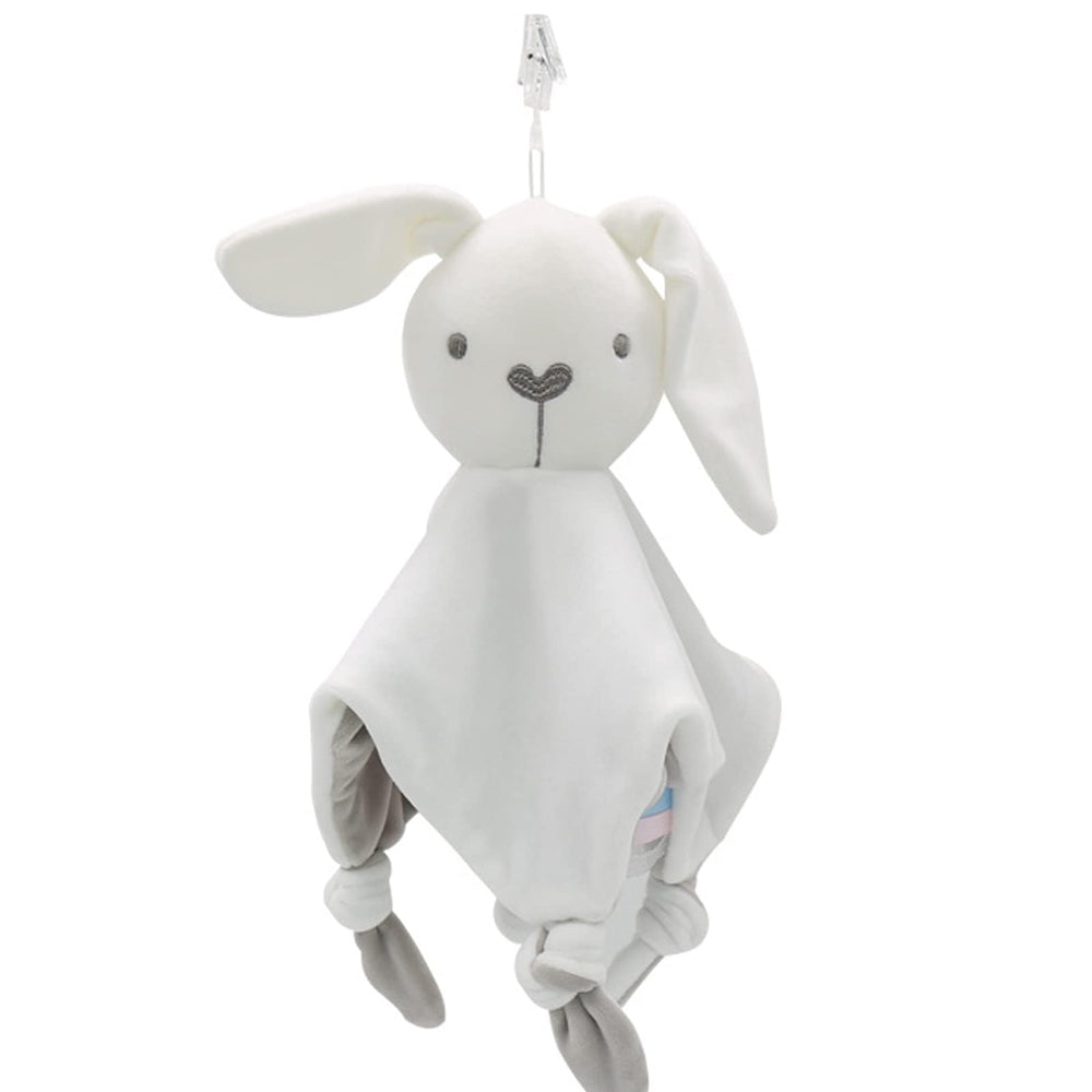 LEBOCADO Baby Lovey Bunny with tags offers comforting security for nap time.