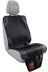 Lebogner car seat protector front view shows full seat coverage and protection.