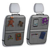 Lebogner Kick Mats Grey 4-Pocket, front view, protects seatbacks during travel.