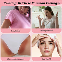 LeCozz menopause label design highlighting key packaging benefits.