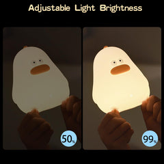 LEDHOLYT silicone chick night light close-up showing soft-touch texture and safety