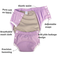 LEEMOOCARE XL diaper with snap buttons, adjustable fit for secure wear.